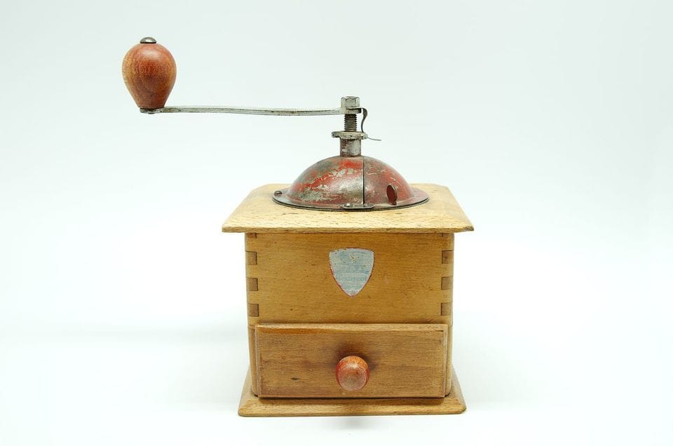 A hand coffee mill